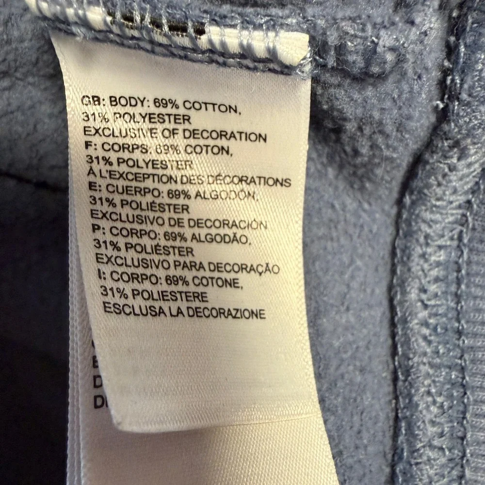 The North Face Mens Blue‎ Hoodie Box Logo Never Stop Exploring XL